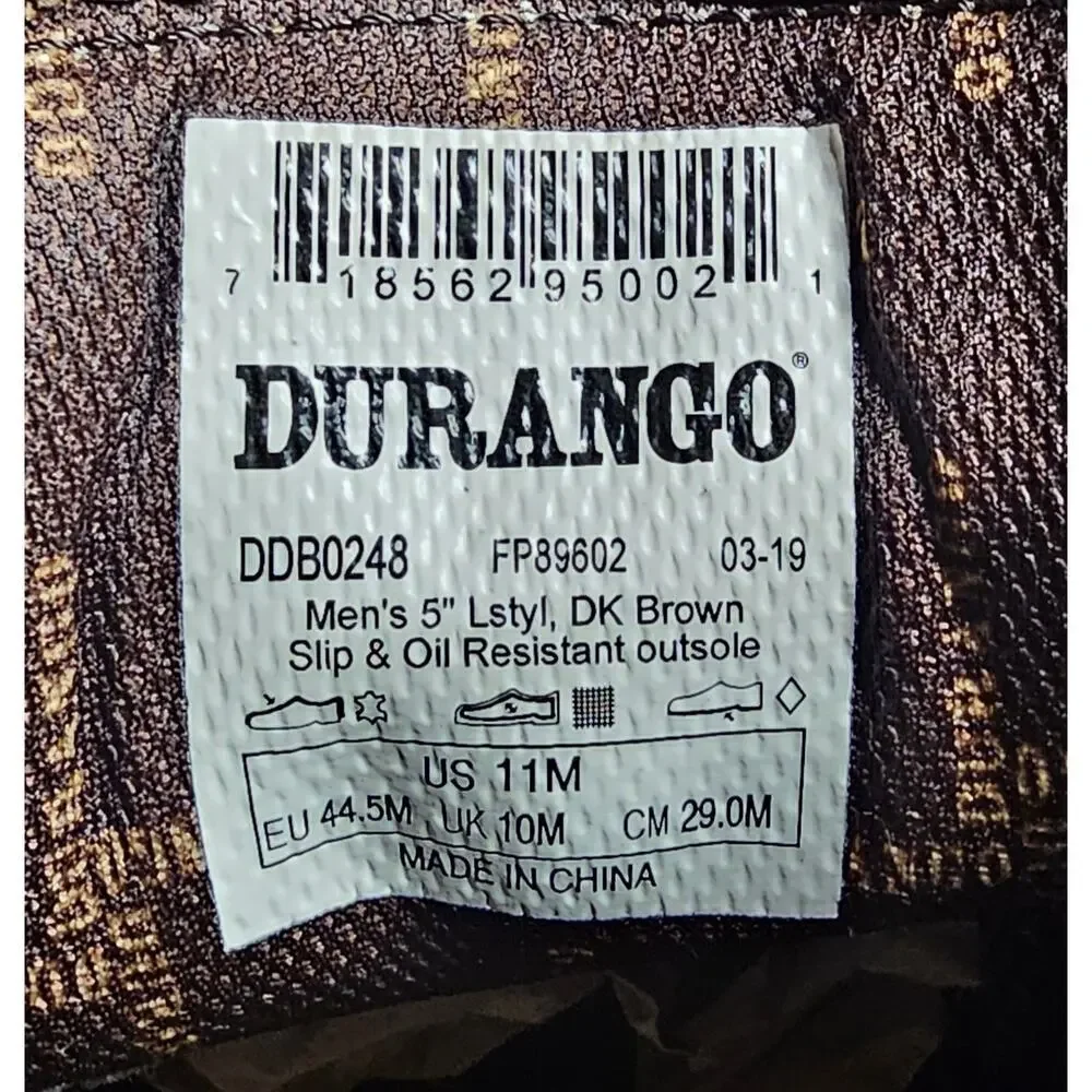 Durango Mens Red Dirt Rebel 5